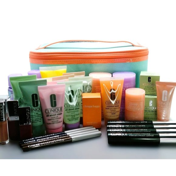 CLINIQUE Makeup and Skincare Bundle 35+ Items Including 2 Makeup Bags - Picture 15 of 15
